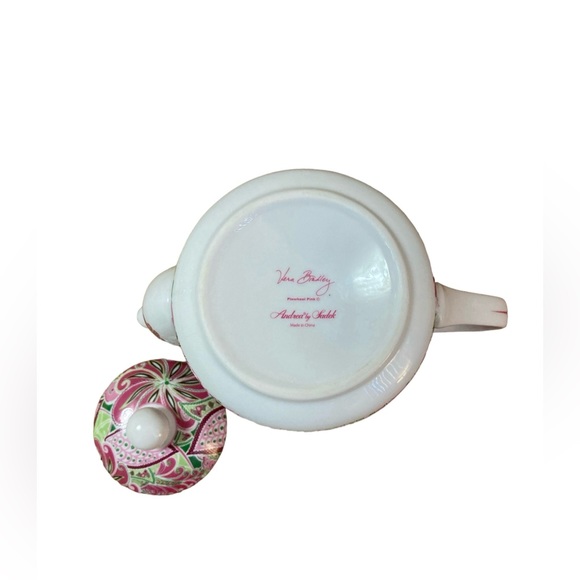 Vera Bradley Pinwheel Pink, Green 32oz Teapot Andrea by Sadek - Picture 7 of 12